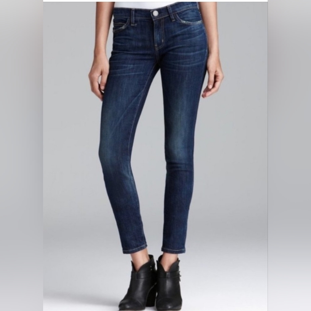 Current/elliott The Stiletto dark wash mid-rise jeans, size 31